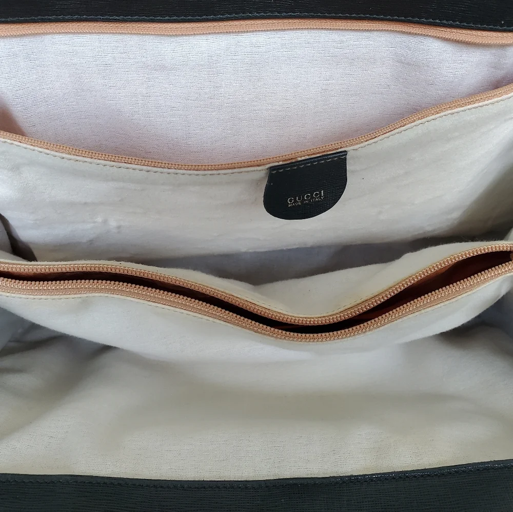 Gucci Structured Green Leather Bag - Picture 12 of 17